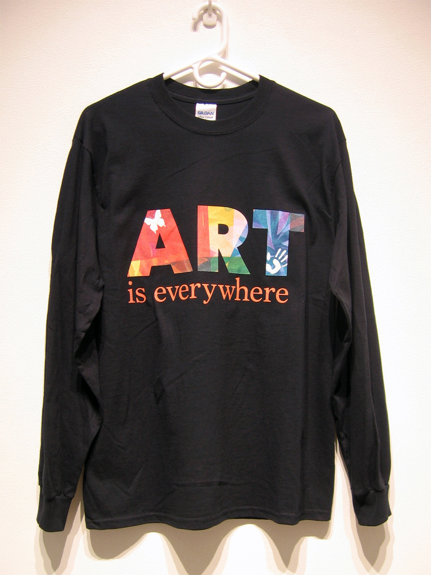 Art is Everywhere Long-Sleeved Black T-Shirt - X-Large - The Grand