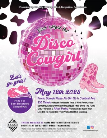 Girls' Night Out - Disco Cowgirl at 6th St and Central on Friday, May 12, 2023 from 6:00pm-10:00pm!