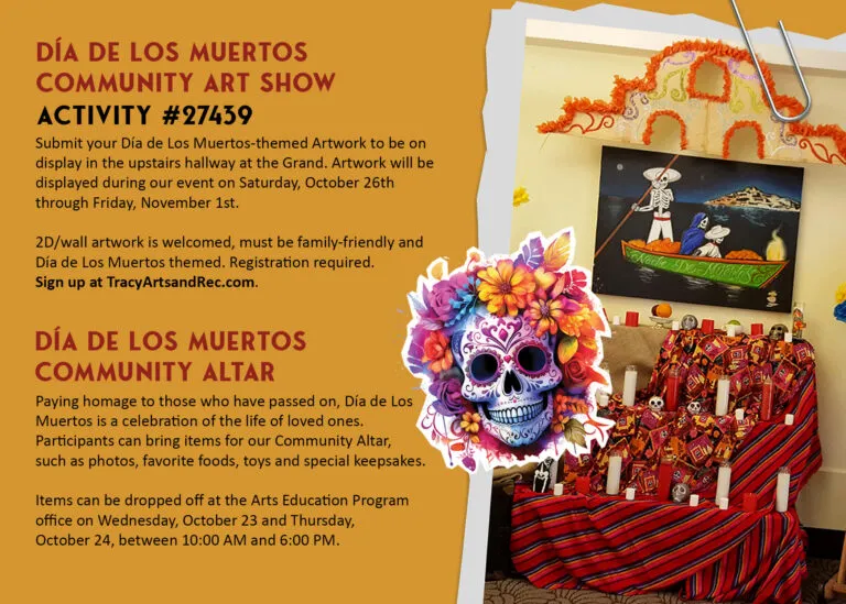 Dia De Los Muertos Community Art Show flyer